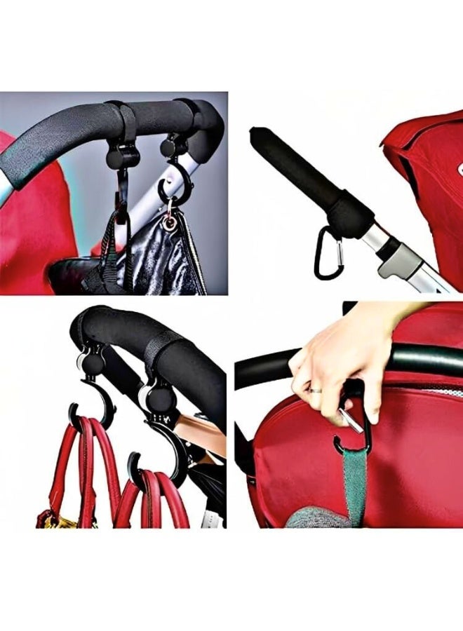 Chase Up Baby Stroller Hooks for Hanging Diaper Bags – Mommy Bag and Convenient Stroller Accessories Organizer Hook Clips - Strollers Pushchair Buggy – Pack of 4 - Image 4
