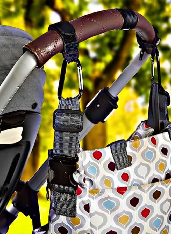Chase Up Baby Stroller Hooks for Hanging Diaper Bags – Mommy Bag and Convenient Stroller Accessories Organizer Hook Clips - Strollers Pushchair Buggy – Pack of 4 - Image 2