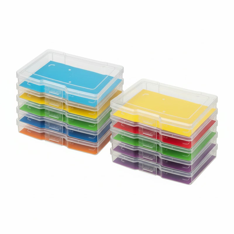 novelinks Transparent 4" x 6" Photo Storage Boxes - Photo Organizer Cases Photo Keeper Picture Storage Containers Box for Photos - 10 PACK (Clear) - Image 1
