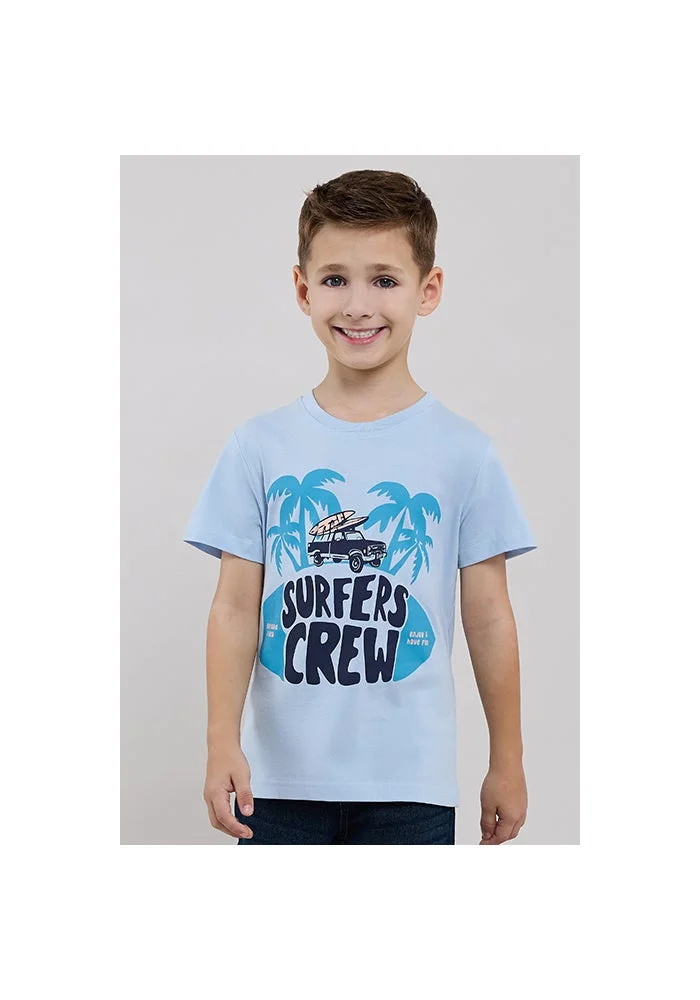R&b Printed T-Shirt with Crew Neck and Short Sleeves