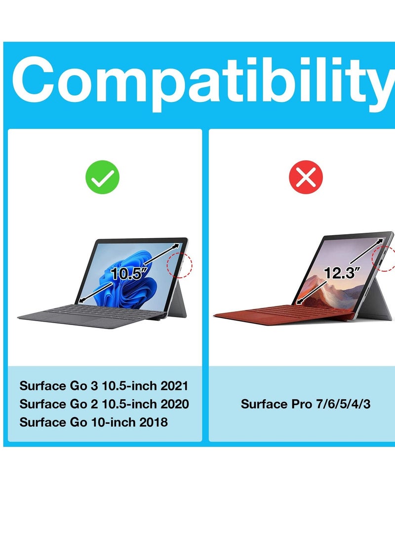 Procases Protective Case for Surface Go 3 2021 Surface Go 2 2020  Surface Go 2018 Slim Light Smart Cover Stand Hard Shell, Compatible with Surface Type Cover Navy - Image 2