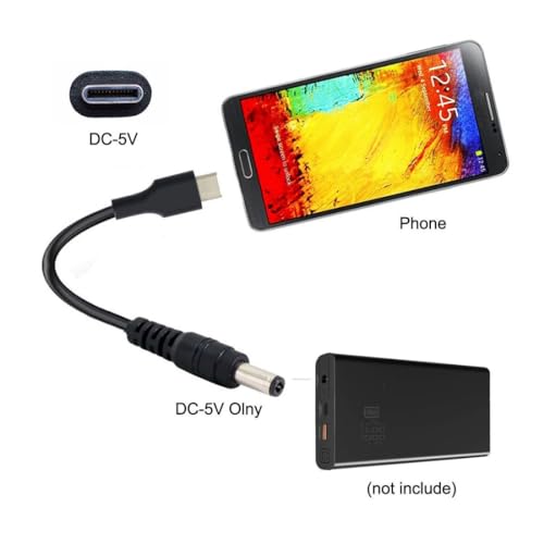 Chenyang USB C to 5.5x2.5mm DC 5V Power Charge Extension Cable for Cell Phone Tablet - Image 4