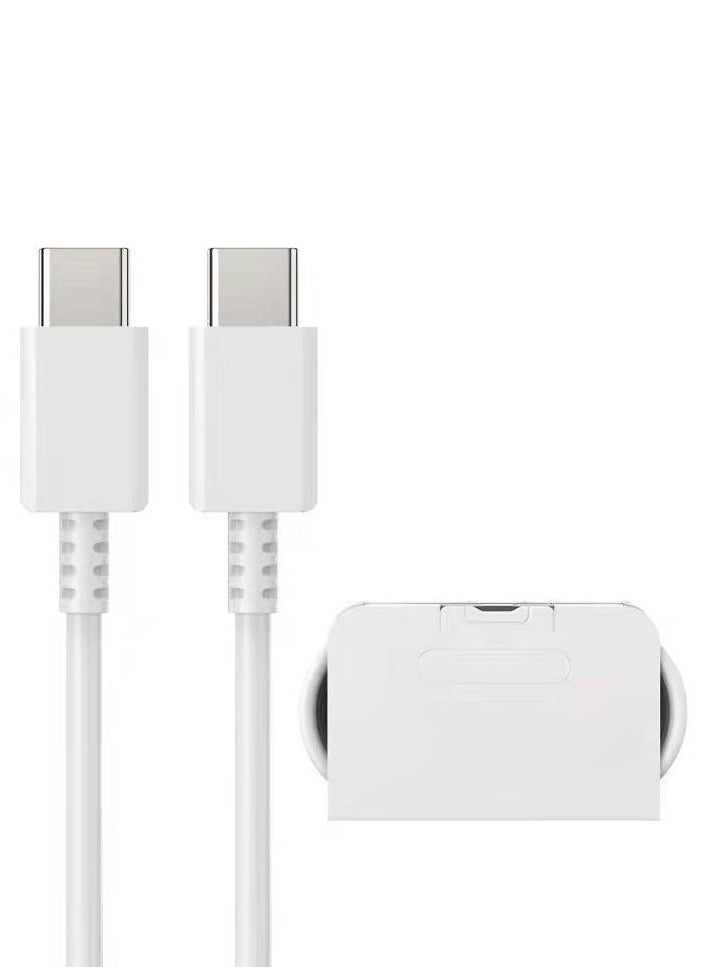 General - 2A Dual-Port USB Charging Head: 5V2A Mobile Phone Dual-Port Tablet Adapter with Double 1-Meter Type-C Cable, 5A Super Fast Charge Cable - Image 1