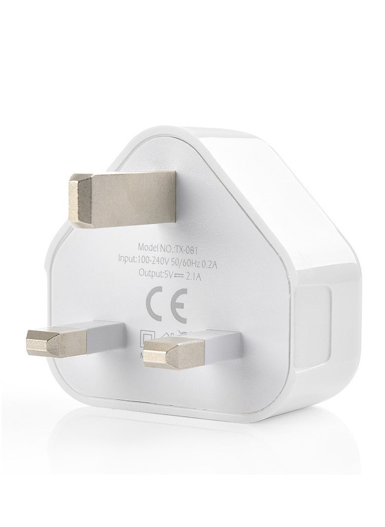 General - 2A Dual-Port USB Charging Head: 5V2A Mobile Phone Dual-Port Tablet Adapter with Double 1-Meter Type-C Cable, 5A Super Fast Charge Cable - Image 1