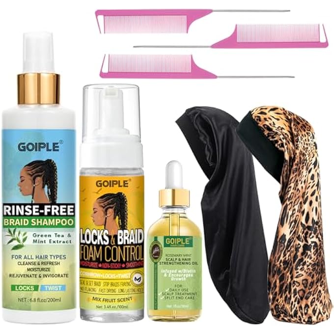 Goiple BRAID RINSE-FREE NO WATER SHAMPOO FOR LOCS, TWISTS, WEAVES - DREADLOCK SHAMPOO TO REMOVE BUILDUP, ODOR, ITCH & FLAKES, NO RESIDUE, CHEMICAL-FREE - Image 1