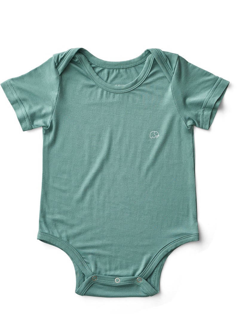 Anvi Baby Organic Bamboo Spandex Bodysuit- Soft Sage	3 to 6 months  - Image 1