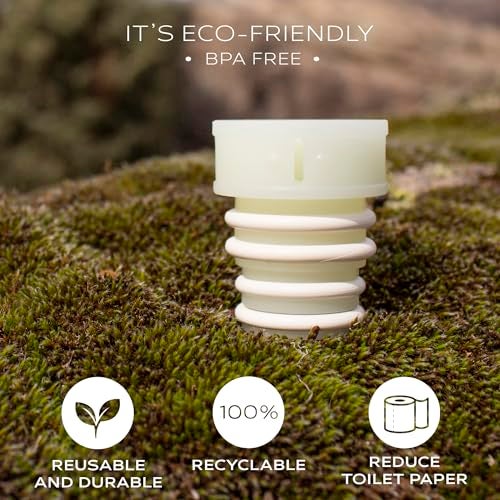 CuloClean.com CuloClean Portable Bidet for Toilet, Travel, or Camping. Compatible with Any Plastic Bottle. Discreet, Sanitary or Travel Shower, Attachable Stopper, Backcountry Bidet Nozzle (1pcs Glow in The Dark) - Image 5