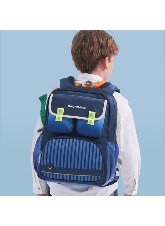 Back Care Elementary School Backpack, Stylish Double Shoulder Bag For Boys Grades 3-6, Lightweight Spine-protecting Backpack B24-158a - Image 2