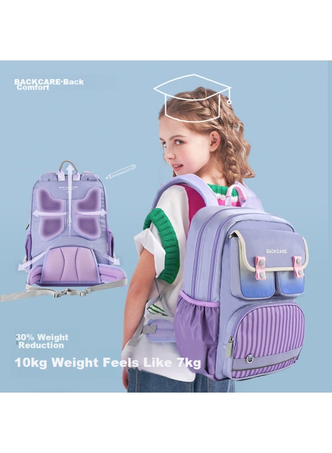 Back Care Elementary School Backpack, Stylish Double Shoulder Bag For Boys Grades 3-6, Lightweight Spine-protecting Backpack B24-158a - Image 3