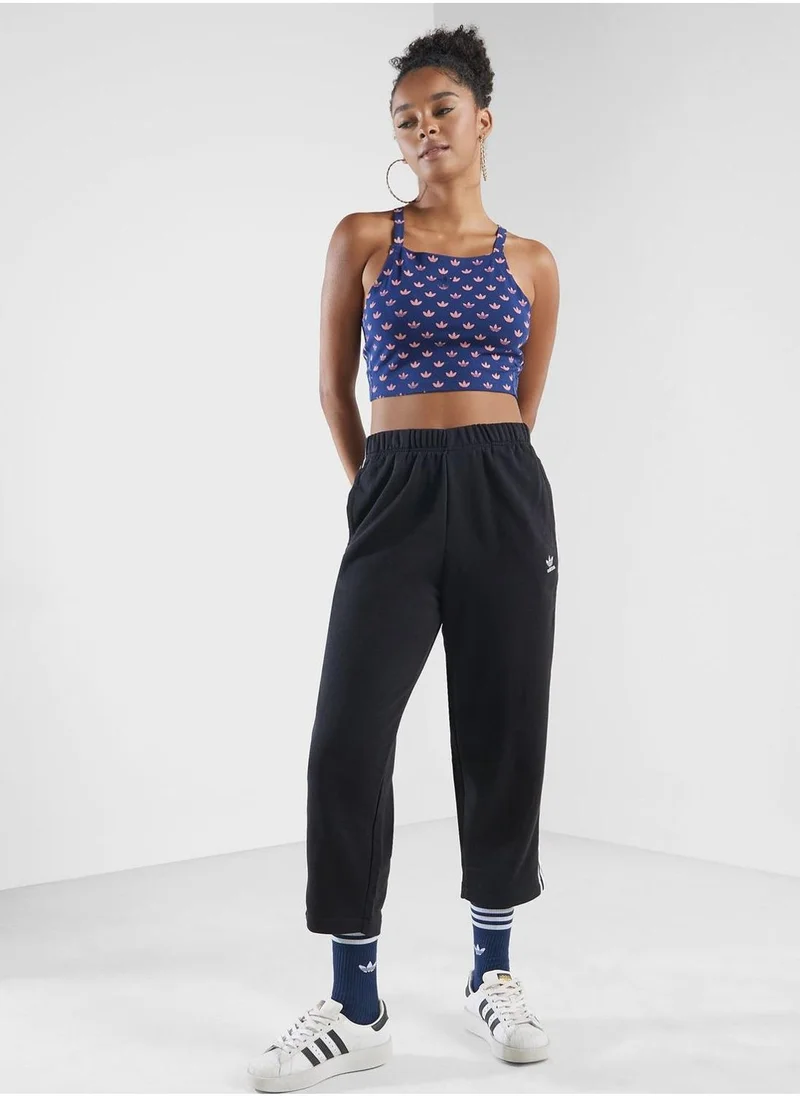 adidas Originals Monogram 3 Stripe Cropped Top