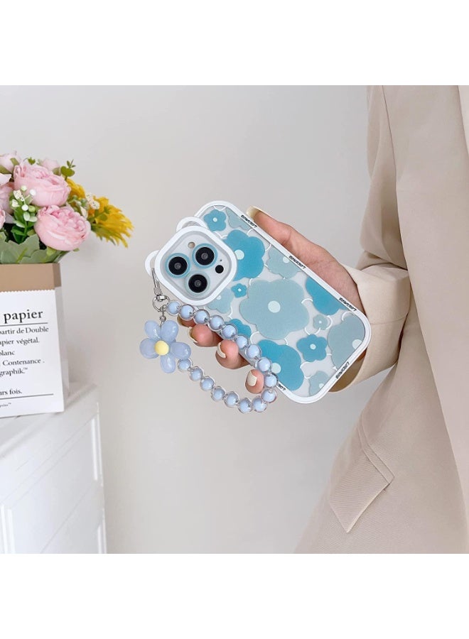 IPhone 14 Pro Max, Cute Sun Flowers Camera Protector Clear Case with Lovely Flower Strap Bracelet Chain Girls Women Case for iPhone 14 Pro Max - Image 3