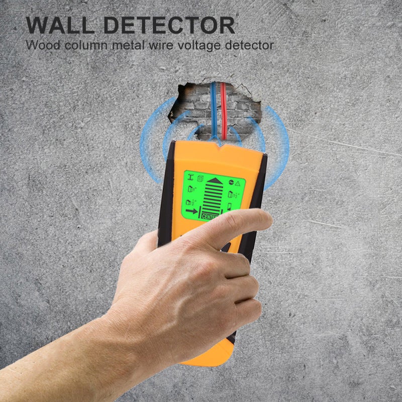 Wall Scanner: Yellow High-Precision Tool - Rapid Central Wood Stud Detection LCD Display for Home DIY Projects Accurate Metal 60mm Live Wire 51mm Depth Detection - Image 5