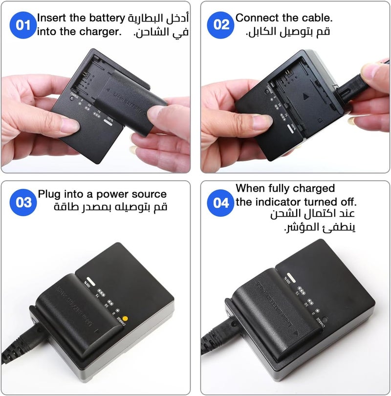 LumsAura LP-E6 Battery Charger Compatible with Canon LC-E6 LC-E6N LC-E6NH Batteries, Replacement Charger for EOS R5 R6 R7 5D Mark II III IV 6D Mark II 7D Mark II 60D 70D 80D 90D Cameras - Image 5