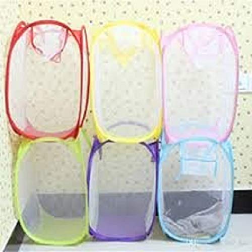Kuber Industries Pack of 6 Nylon Mesh Laundry Basket, 30 LTR,CTKNEW217 - Image 1