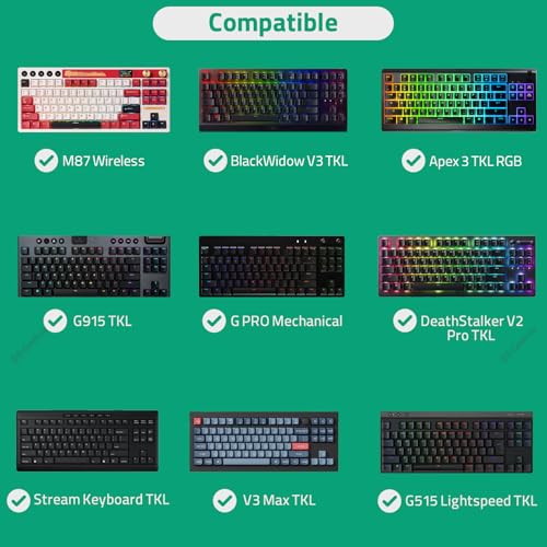 GEEKRIA TKL Keyboard Case Hard Shell Travel Carrying Bag for 80 87 Keys Mechanical Gaming Keyboard Compatible with Logitech G915 TKL G PRO KeyboardG PRO X Extra Space - Image 3