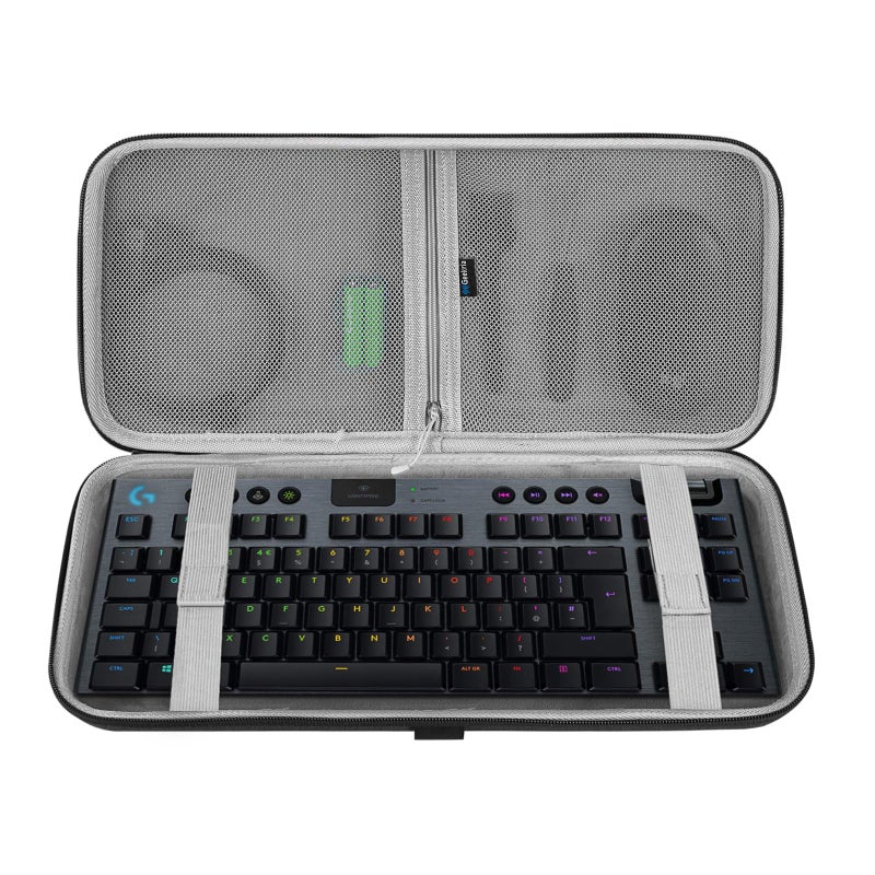 GEEKRIA TKL Keyboard Case Hard Shell Travel Carrying Bag for 80 87 Keys Mechanical Gaming Keyboard Compatible with Logitech G915 TKL G PRO KeyboardG PRO X Extra Space - Image 2