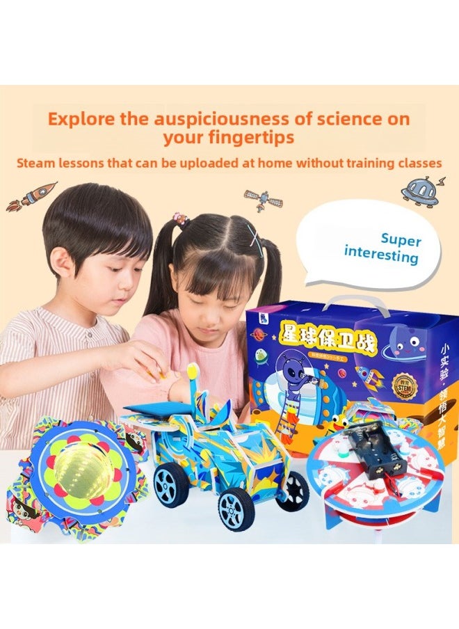 Generic - Children's Educational Science And Technology Defense Planet Science Experiment Suit Primary School Students Small Handmade Material Package-Color:Machinery Creation Camp B [KT Version 8-in-1] Aviation Technology Small Production - Image 1