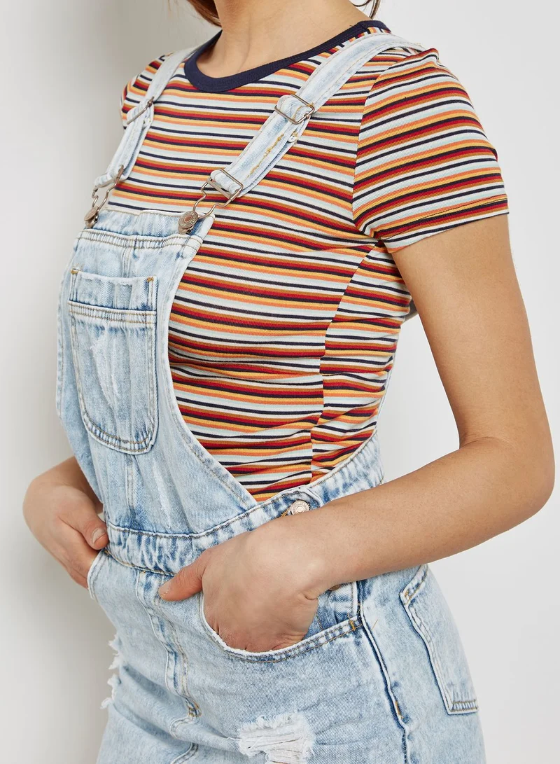 FOREVER 21 Pinafore Denim Dress