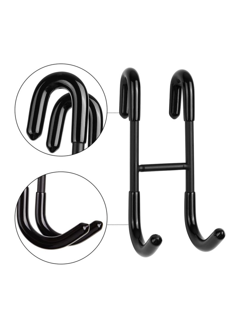 2 Pack Shower Door Towel Hooks，Over Door Hooks Towel Rack for Bathroom，Drilling-Free Hanger Black Shower Hooks - Image 2