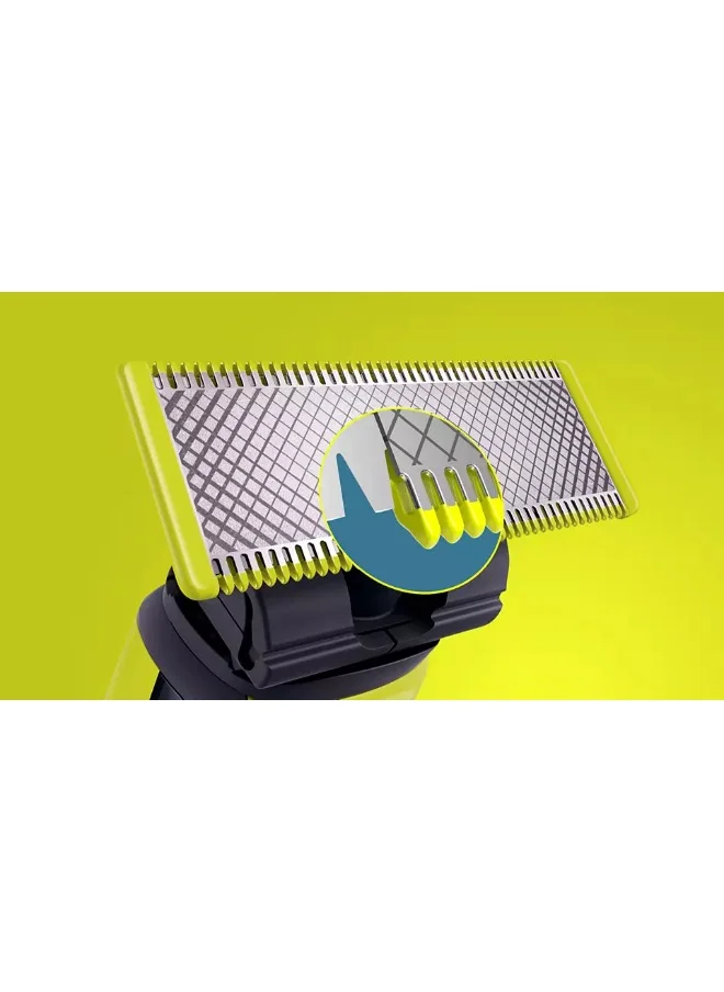 Philips OneBlade Replacement Blades QP630/51,Trim, Edge & Shave Any Length of Hair,3 Original Blades + 1 Body Kit,Fits All OneBlade Handles, Wet & Dry Use