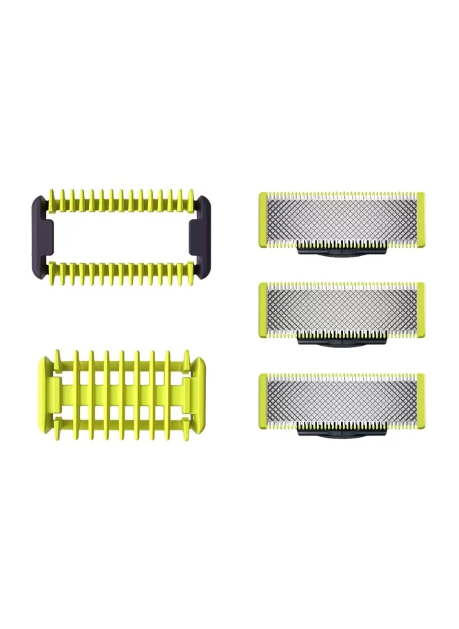 Philips OneBlade Replacement Blades QP630/51,Trim, Edge & Shave Any Length of Hair,3 Original Blades + 1 Body Kit,Fits All OneBlade Handles, Wet & Dry Use