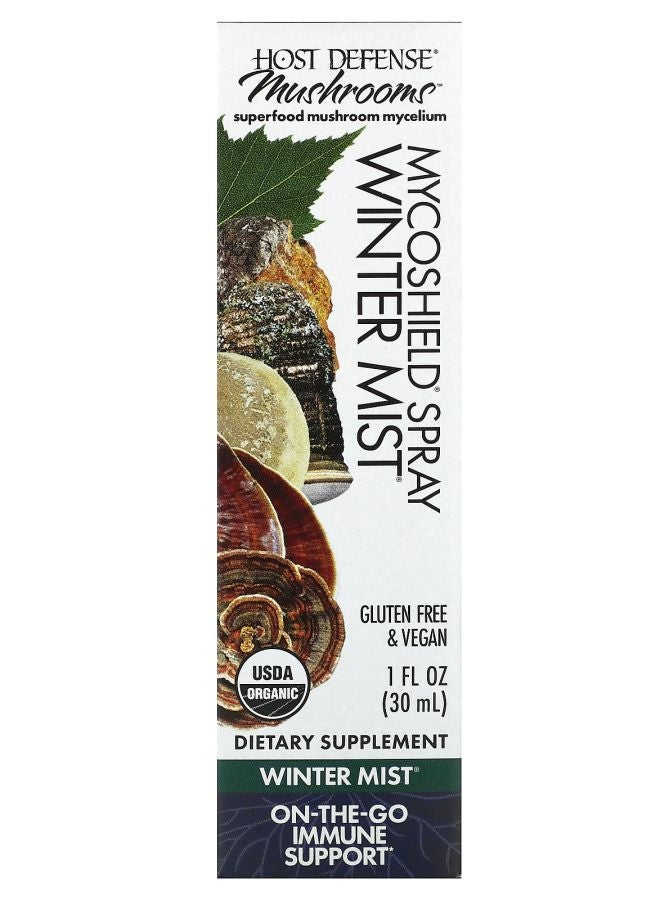 Host Defense Mushrooms MycoShield Spray Winter Mist 1 fl oz (30 ml)