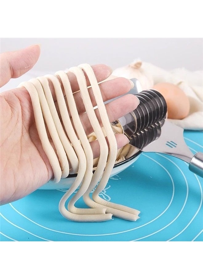 yongsheng Noodle Cutter, Stainless Steel Noodle Lattice Roller, Dough Cutter Pasta Spaghetti Maker, Handheld Dough Cutter, Noodle Pressing Machine, Noodle Cutter Roller for Kitchen Cooking Tools  - Image 3