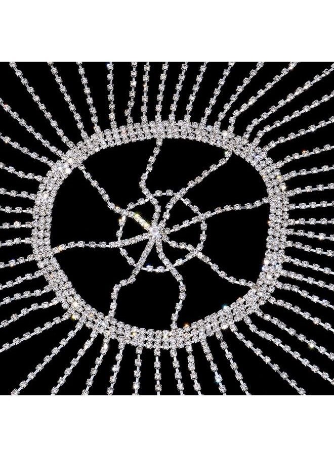 STONEFANS - Tassel Rhinestone Cap Headpiece Flapper Crystal Head Chain Jewelry Belly Dance Wedding 1920s Hair Accessories for Women - Image 1