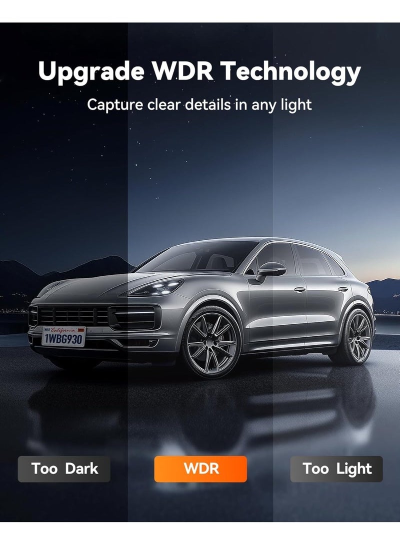 وولف بوكس كاميرا مرآة الرؤية الخلفية G930 مقاس 10 بوصات مع واي فاي 5.8 جيجاهرتز، وكاميرا أمامية وخلفية بدقة 4K مع نطاق ديناميكي واسع، وكاميرا مرآة الرؤية الخلفية تعمل باللمس، وشاشة مراقبة أثناء الركن، ومساعد الرجوع للخلف، بالإضافة إلى بطاقة ذاكرة 64 جيجابايت ونظام تحديد المواقع العالمي (GPS). - Image 2