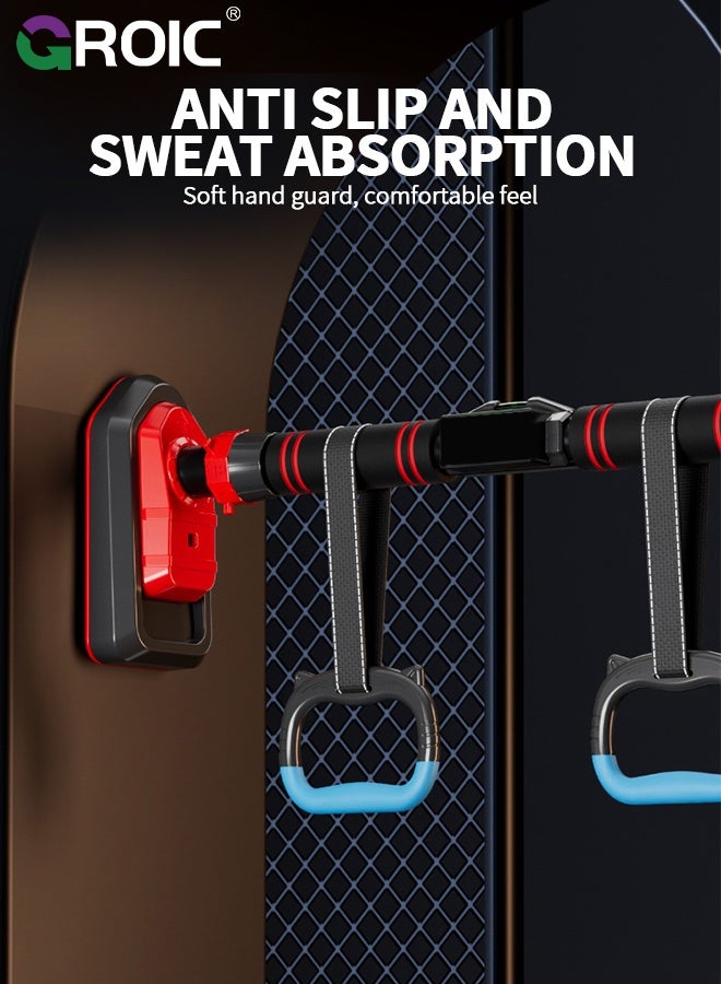 GROIC Pull Up Bar, Strength Training Pullup Bar with Assistant Hook, 90-130cm Adjustable Multi-Functional Chin Up Bar with Width Locking Mechanism, Doorway Pull Up Bar for Home Gym, Home Fitness Equipment - Image 5