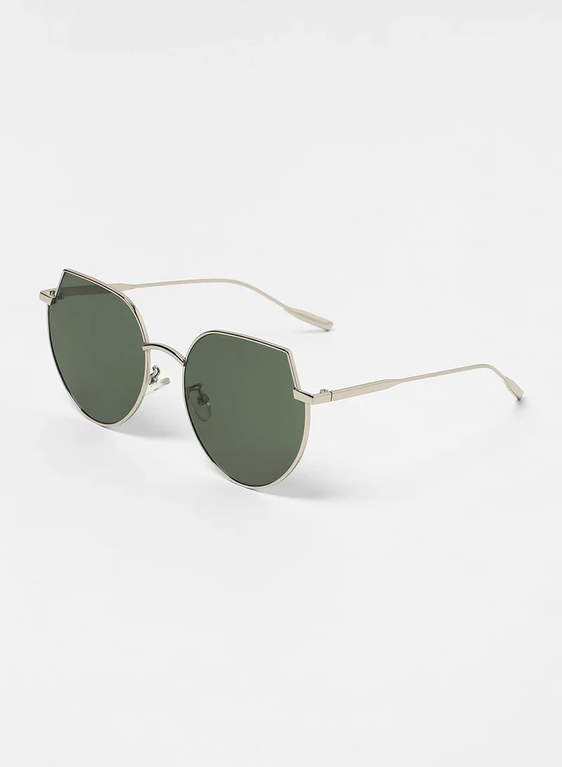 Haute Sauce The Curved Cateye Sunglasses - Space Grey