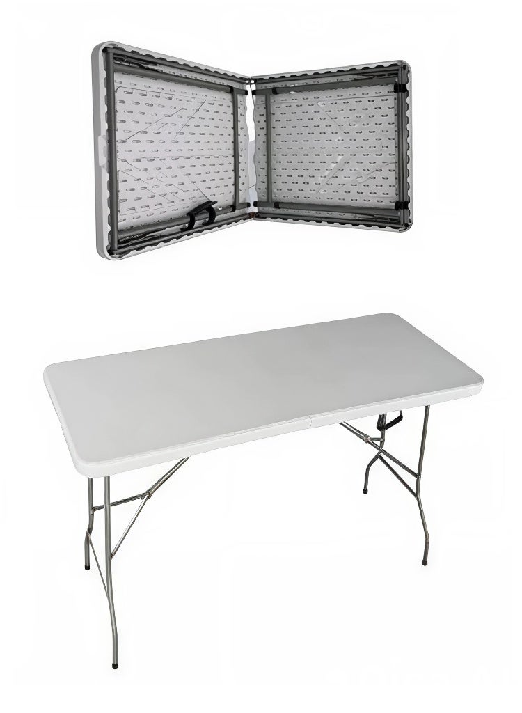 تالا طاولة قابلة للطي مع مقبض متعددة الاستخدامات – 150 سم – خفيفة الوزن وسهلة الحمل للاستخدام الداخلي والخارجي - Image 2