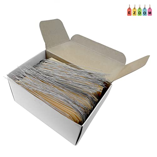 EZDOM Label Tags with Wire Attached - 4 3/4" x 2 3/8" Box of 100 Blank Manila Tags with Reinforced Hole and Metal Wire Ties, Labels with Wire - Image 4