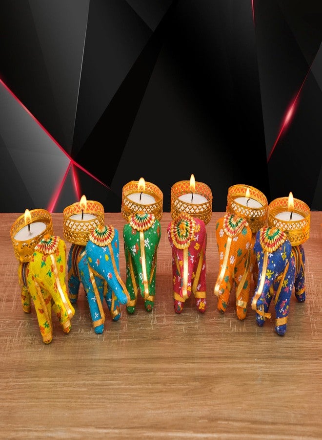 Pride Store Handmade Tea Light Candle Holder for Diwali Home Decoration Diwali Gift Tea Light Candle Holder Birthday Decor Room Decor (Elephant Tealight Candle Pack of 6) - Image 4