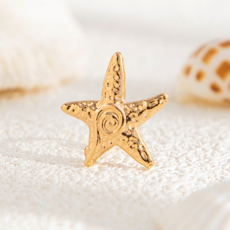 SHIXIN European and American Cross-Border Accessories: Beach Style Starry Earring Set with Simple Flower and Moon Alloy Ear Clips - Image 4
