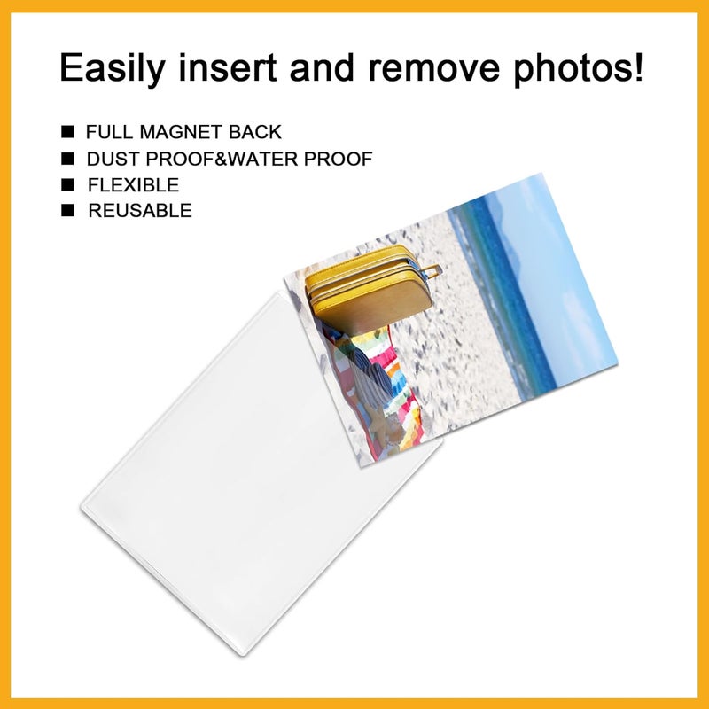 KikoSkool Magnetic Picture Frames, 10 Pack,Holds 5 x 7 Fridge Magnets Photos Frame, Magnetic Photo Pocket Perfect for Displaying Frames,Photo Album. - Image 3