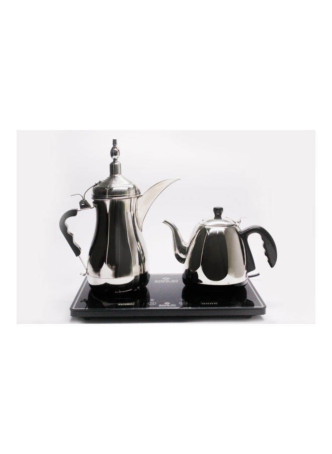 غالف دالا ماكينة صنع الشاي والقهوة العربية 1.0 L 1600.0 W GA-C9845 أسود/ فضي - Image 1