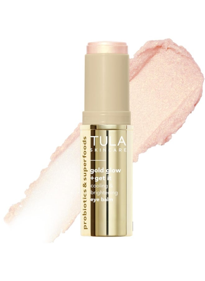 TULA TULA Skin Care Eye Balm Gold Glow - Dark Circle Treatment, Instantly Hydrate and Brighten Undereye Area, Portable and Perfect to Use On-the-go, 0.35 oz.  - Image 1
