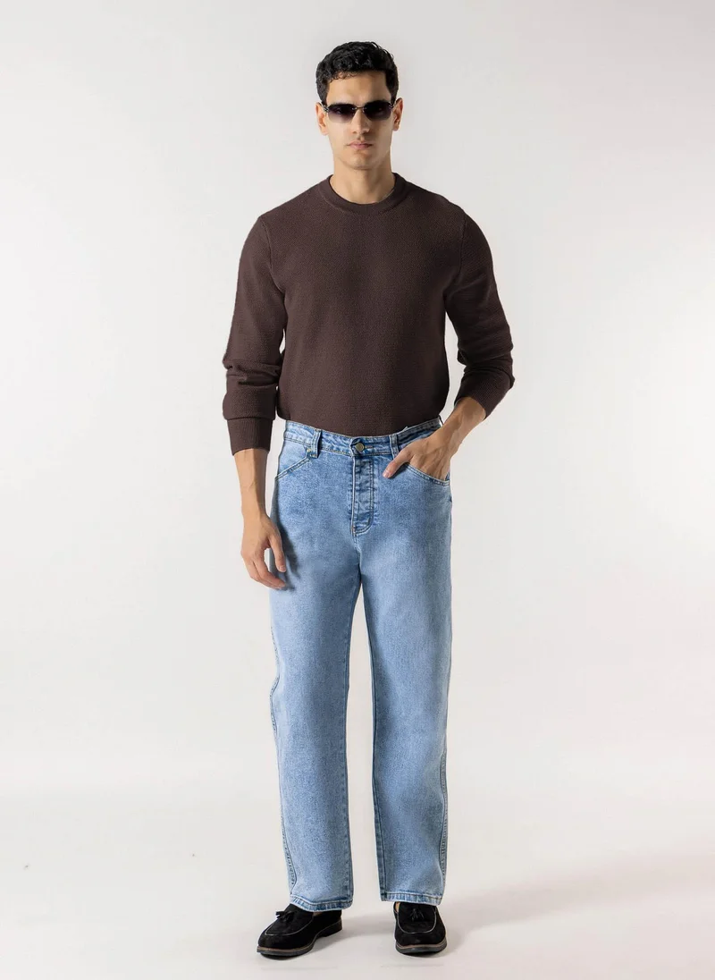 Shapes TEXTURED CREW NECK SWEATER