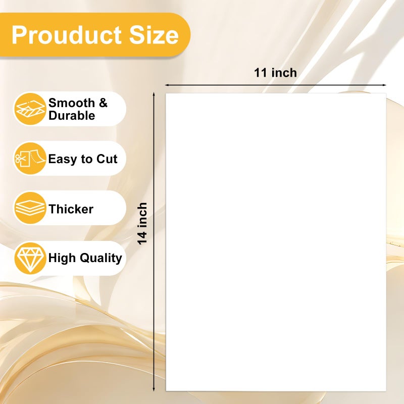 MARACOL 11"x14" White Poster Board, 50 Pack Poster Paper Bulk, 230GSM Heavyweight - Image 2