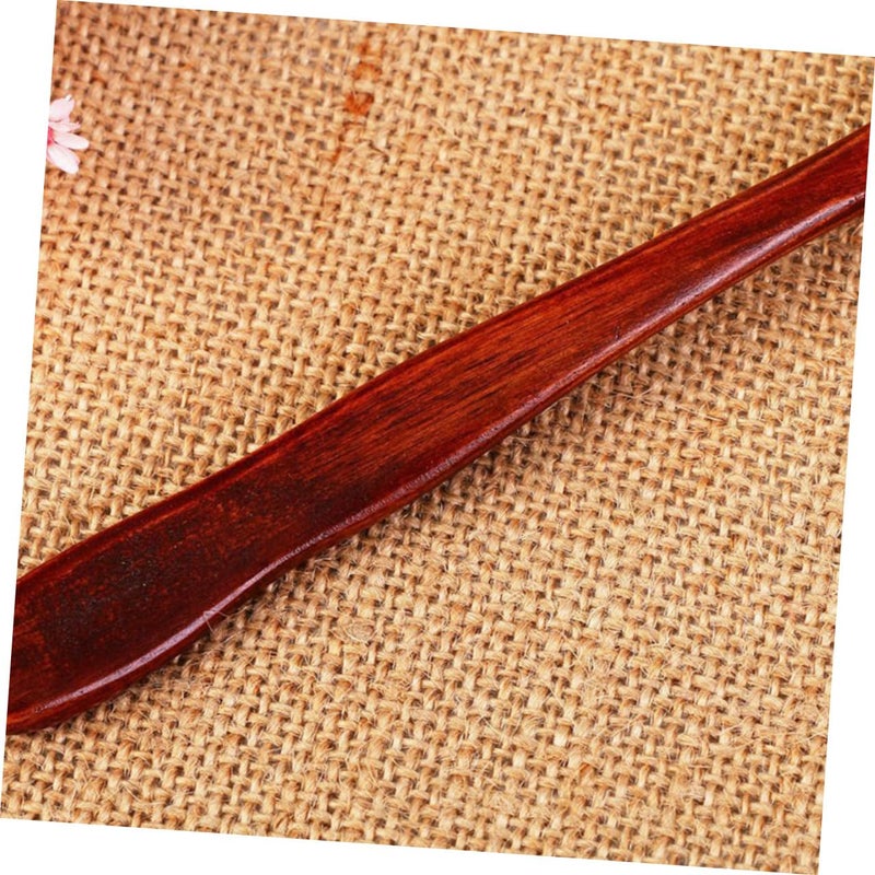 2 Lacquered Acacia Wood Soup Spoons Small Kitchen Utensils For Home Hotel Use - Image 3