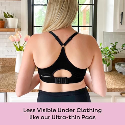 Bamboobies Women's Nursing Bra, Maternity Clothing for Breastfeeding, Yoga Nursing Bra, Black, Medium - Image 5