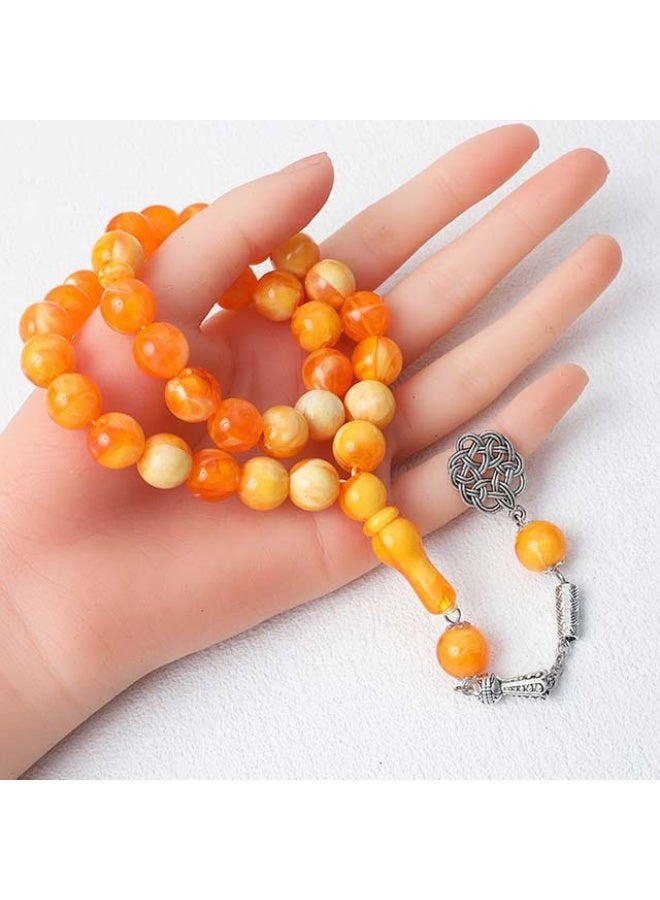 NIBEMINENT 33 Muslim Prayer Beads Yellow/12mm