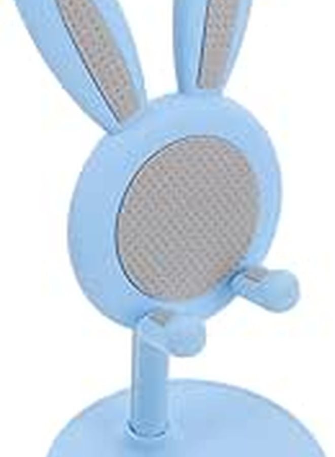 Adjustable Blue Bunny Phone Stand For Desk Tablet Video Watching Holder - Image 1