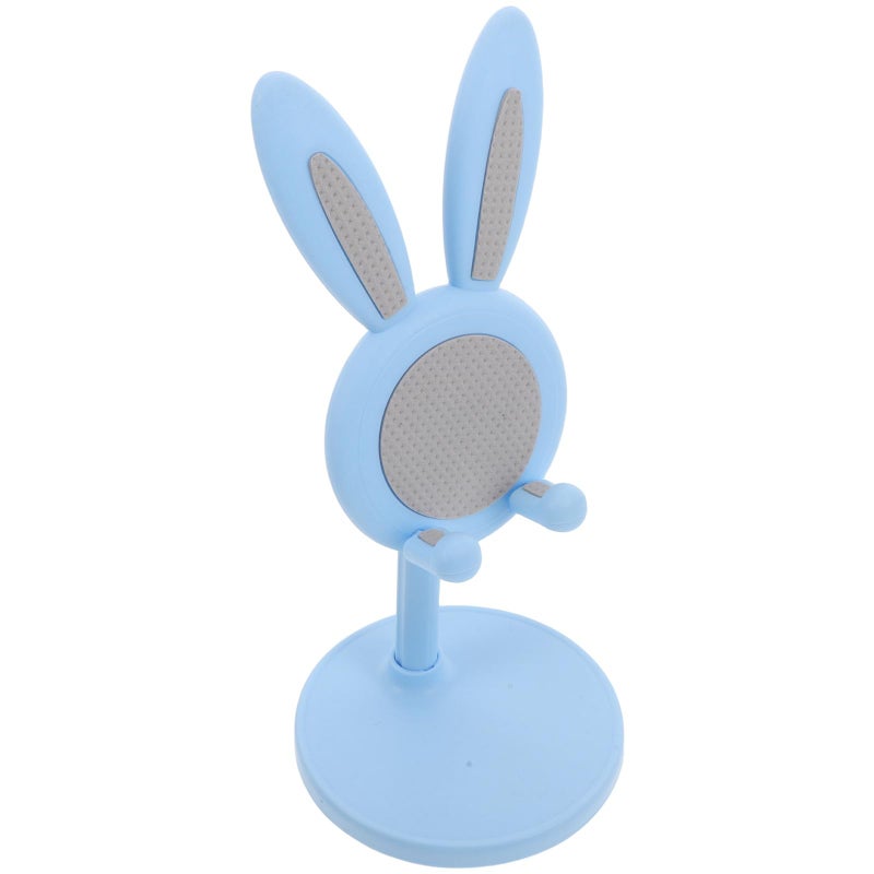 Adjustable Blue Bunny Phone Stand For Desk Tablet Video Watching Holder - Image 2