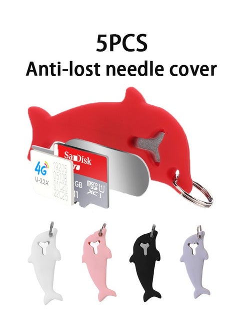 5 Pcs SIM Card Removal Tools and Card Storage,SIM Card Storage Holder with Eject Pins,Multifunction Universal Silicone Case (Colorful)