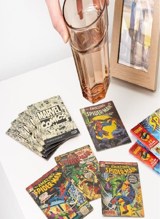 Paladone Spiderman Comic Book Coaster Set - Official Licensed Disney Merchandise, 8pk Gamer and Comic Series Fan Decor and Gift, Nostalgic Marvel Superhero Desk and Coffee Table Accessory | Paladone - Image 2