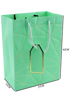 PARTY FUN Twisted Handle Kraft Paper Bags | Gift Bag Party Favor for Hen Parties, Weddings, and Special Occasions - Green  - Image 4