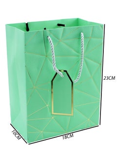 PARTY FUN Twisted Handle Kraft Paper Bags | Gift Bag Party Favor for Hen Parties, Weddings, and Special Occasions - Green  - Image 2