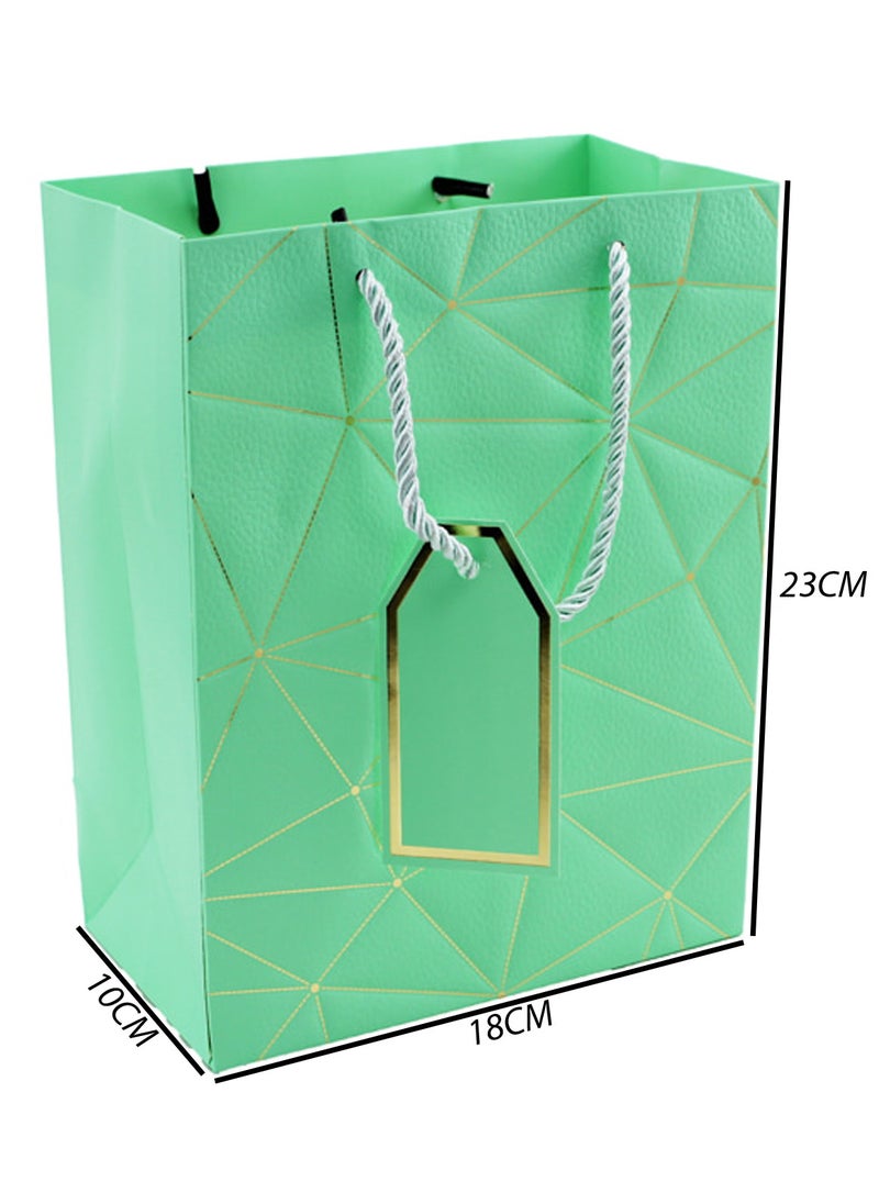 PARTY FUN - Twisted Handle Kraft Paper Bags | Gift Bag Party Favor for Hen Parties, Weddings, and Special Occasions - Green - Image 1